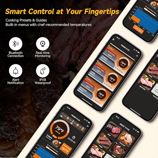 Wireless Meat Thermometer Digital, Long-Range Bluetooth Cooking Thermometer - Image 2