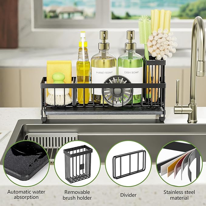 Cisily Extra Large Sink Caddy Organizer - Image 3