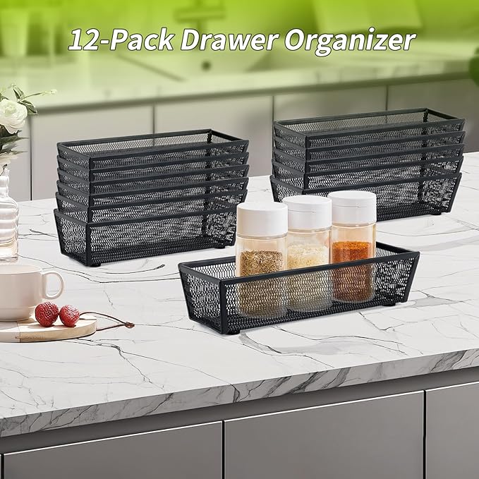 Neudeco Silverware Organizer, Mesh Drawer Organizer - Image 5