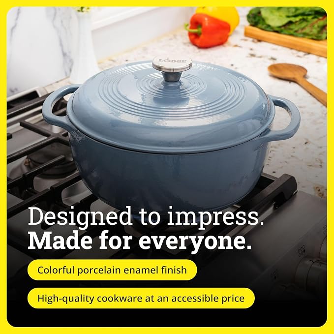 Lodge Essential Enamel Cast Iron Dutch Oven - Image 6