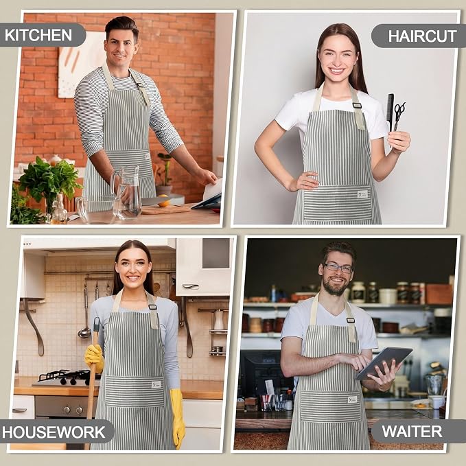 Janmercy 24 Pcs Aprons for Women Men - Image 7