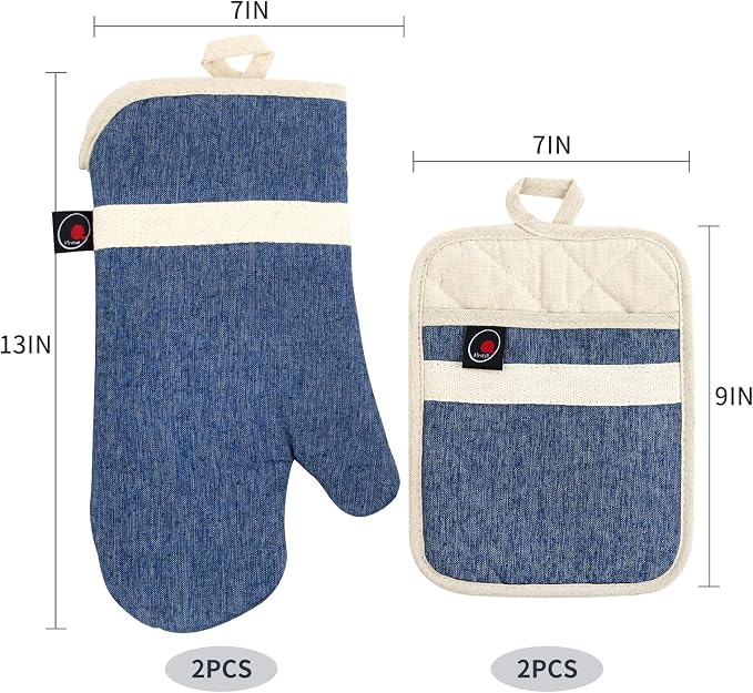 Oven Mitts and PotHolders Sets, Non-Slip Neoprene Oven Mitts are Suitable - Image 6