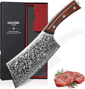 Huusk Meat Cleaver Knife Japanese Kitchen Knife 6.4 Inch, Hand Forged Butcher by HuuskKnife