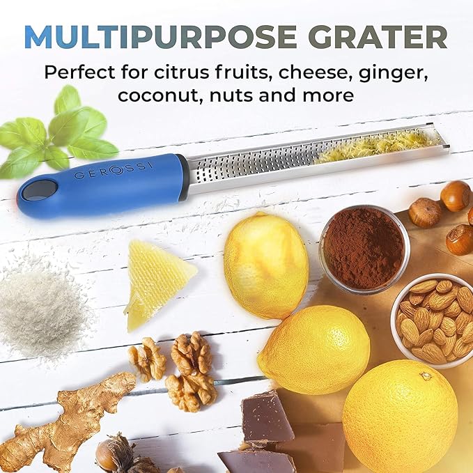 Stainless Steel Cheese Grater & Lemon Zester w/Extra Sharp Blade - Image 5