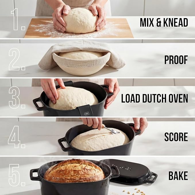 KooK Dutch Oven, for Bread Baking, Sourdough Loaf Pan, - Image 7