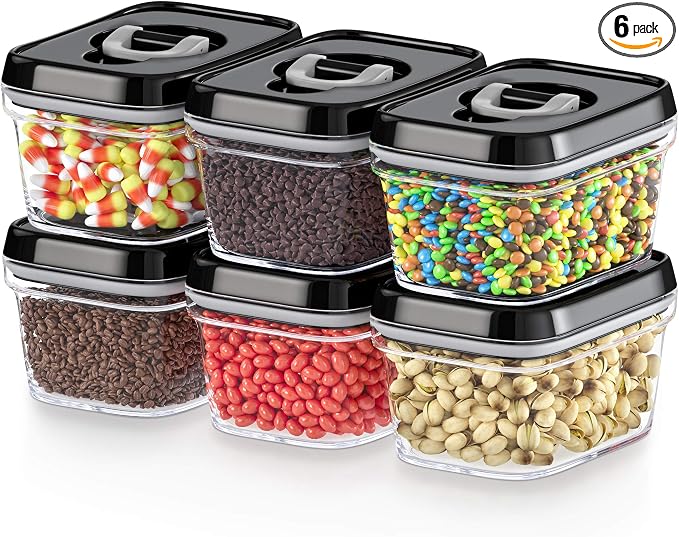 DWËLLZA KITCHEN Set of 6 Mini Airtight Food Storage Containers by DW%C3%8BLLZAKITCHEN