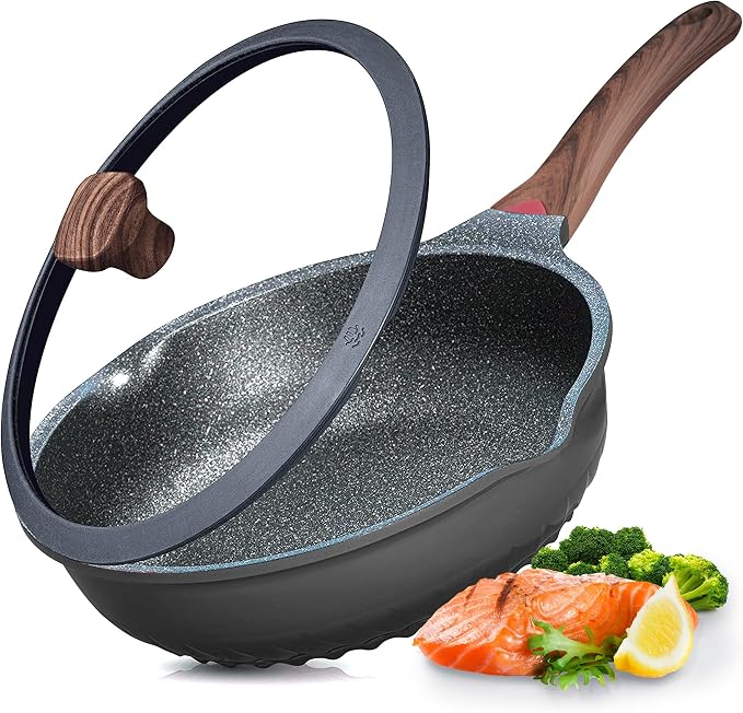 Vinchef Nonstick Deep Frying Pan Skillet by VINCHEFMeetBetterLife