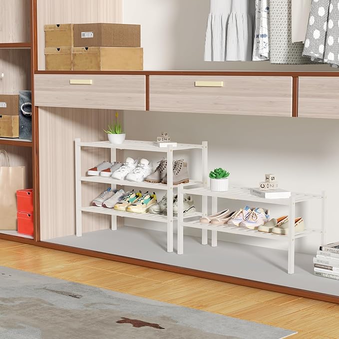 ROMGUAR CRAFT 3 Tier Bamboo Shoe Rack - Image 4