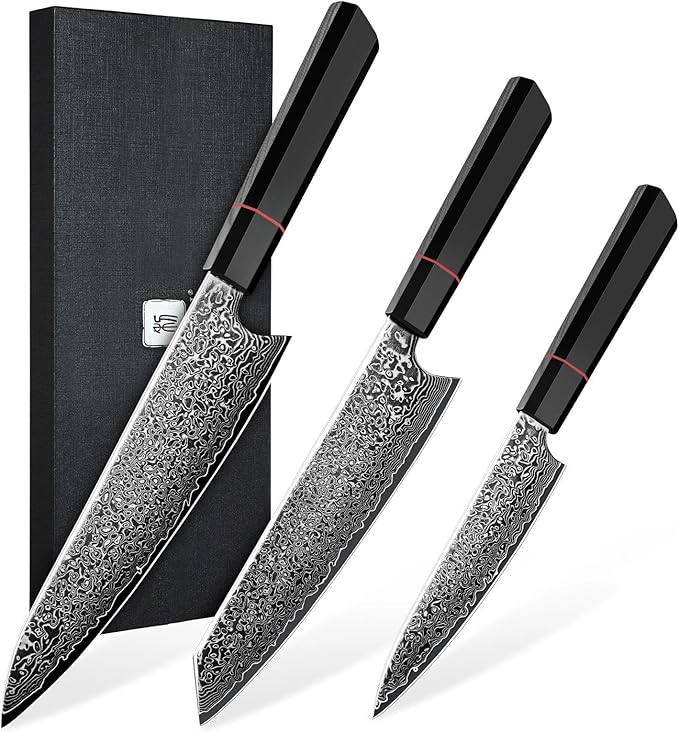 TIVOLI Damascus Knife Set 3PCS by TIVOLI