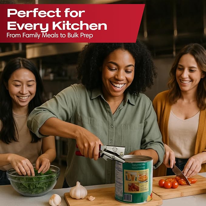Chef-Master Commercial Can Opener, Easy Turn Anti-slip Grip Knobs, Sharp - Image 8