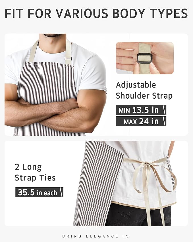 Syntus Chef Apron for Men Women Kitchen Cooking Apron - Image 6
