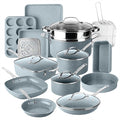 Granitestone Ceraluxe 20 Pc Ceramic Cookware Set Nonstick, Complete Pots and by Granitestone+