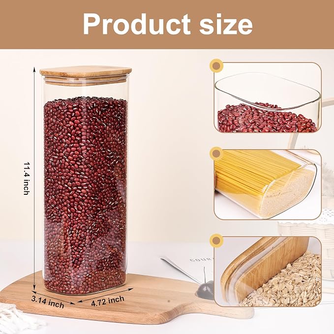 Liuruiyu Glass Storage Jars Set of 3 - Image 4