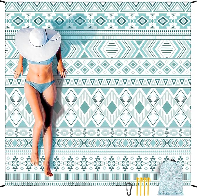 HIHOHO Beach Blanket Waterproof Sandproof Extra Large Beach Mat 79" X by HIHOHO
