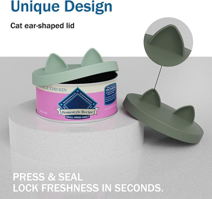 OHMO 2 Pack Pet Food Can Lids, Silicone Pet Food Can Lids Covers - Image 4