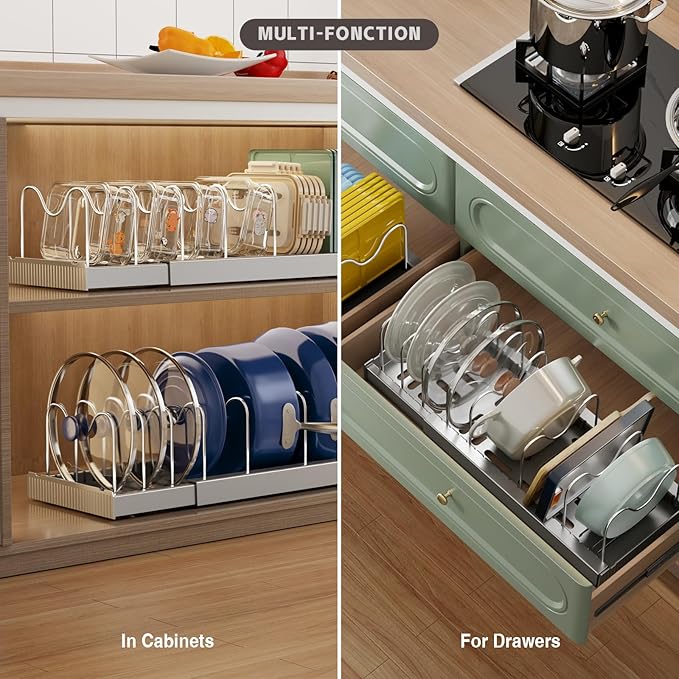 Magheo 2 Pack Expandable Food Storage Container Lid Organizers - Image 4