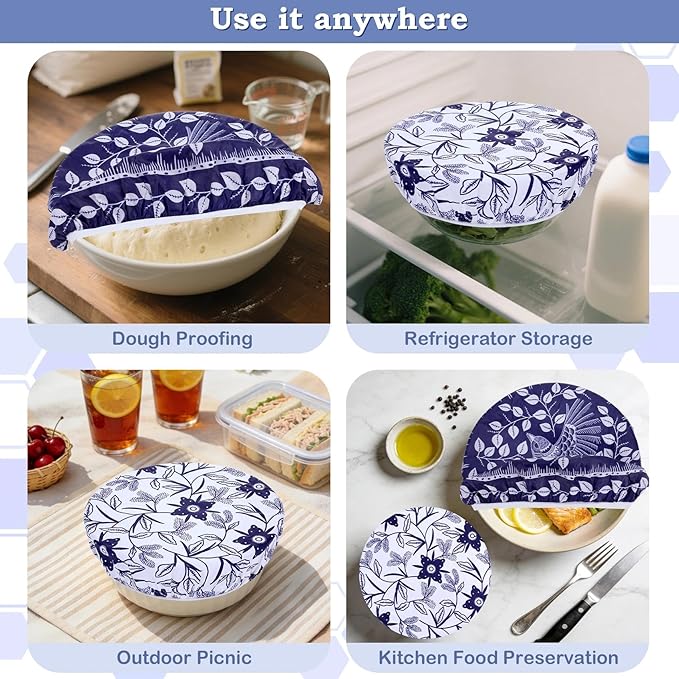 2 Large Reusable Beeswax Bowl Covers - Image 7