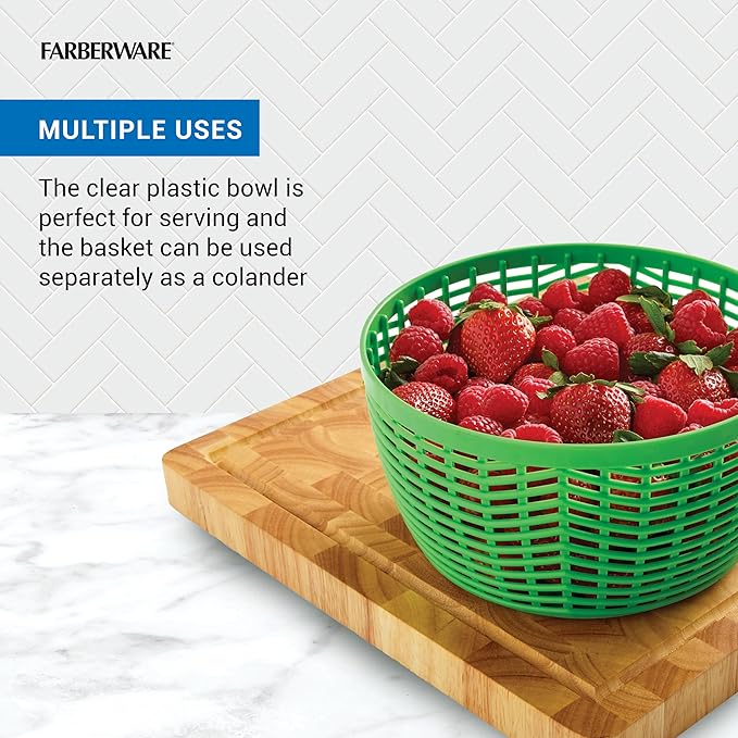 Farberware Small Pro Salad Spinner, 3.16 Qt Lettuce Spinner - Image 6