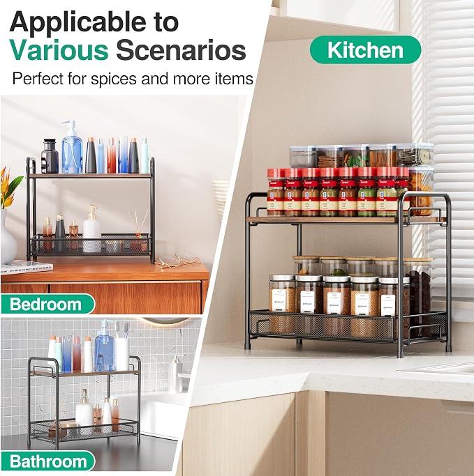 2 Pack Spice Rack Organizer for Countertop - Image 6
