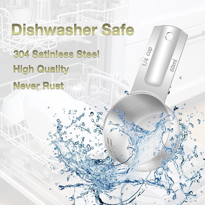 1PCS 1/4Cup Single Measuring Cup, Etched Inner Scale Stainless Steel Measure - Image 6