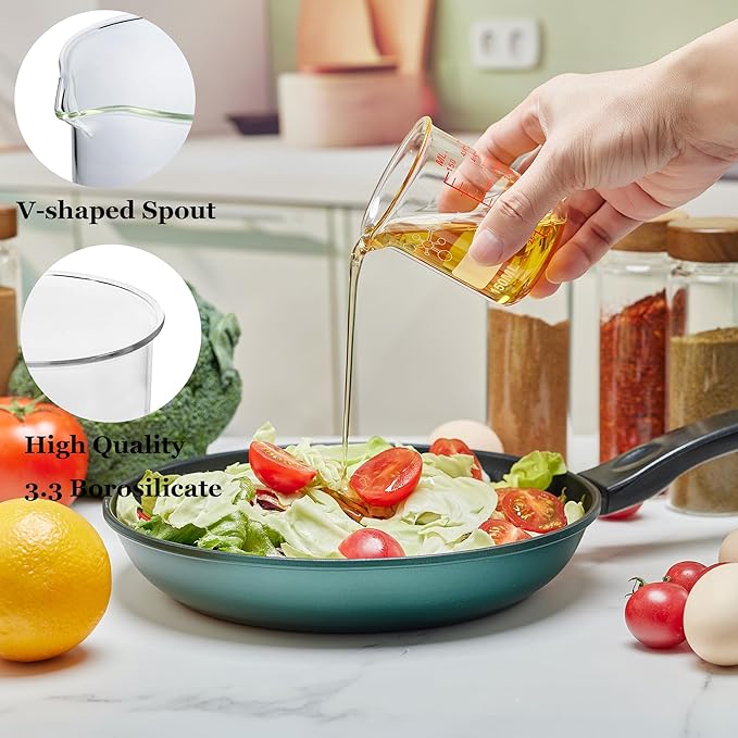 3 Piece High Borosilicate Glasss Liquid Measuring Cups, Includes 150ml - Image 2