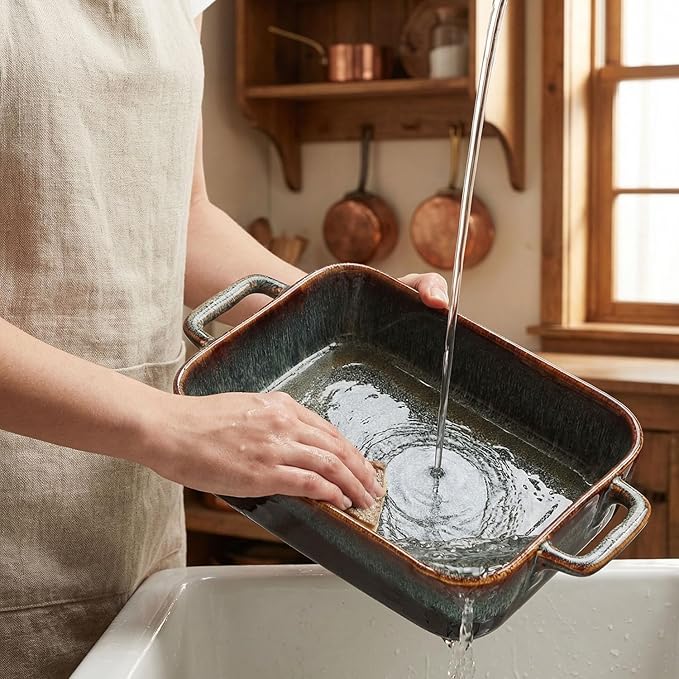 10" x 8" Porcelain Rectangular Casserole Dishes - Image 7