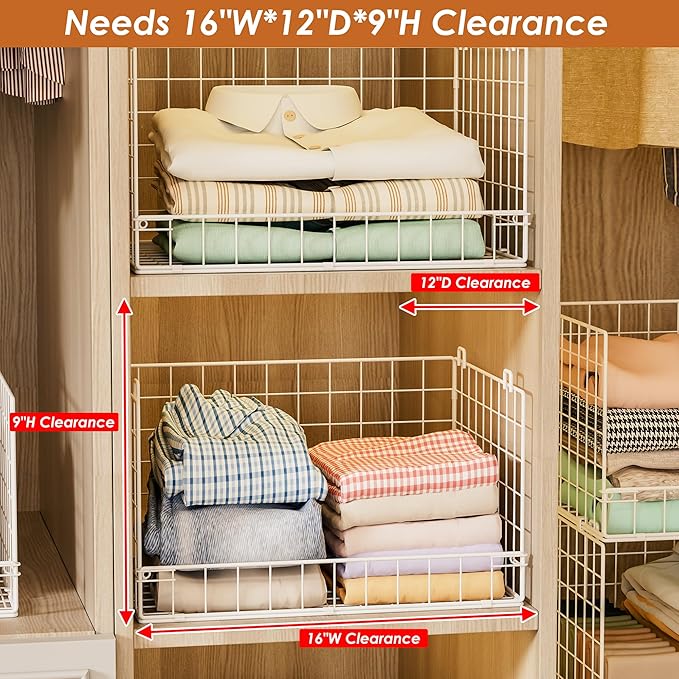 Yociyoga 8-Tier Stackable Closet Organizers and Storage Shelves, Foldable - Image 5