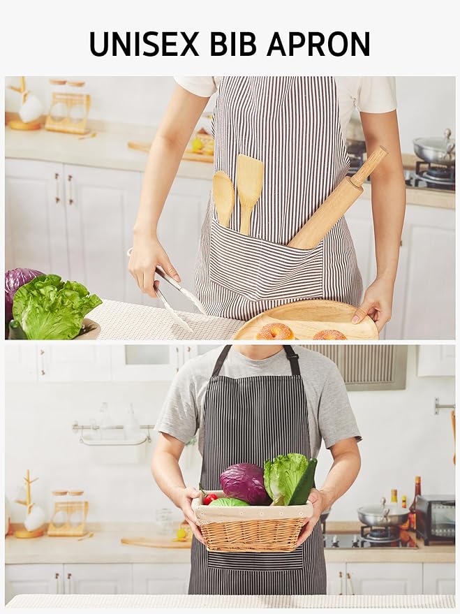 Syntus Apron for Men Women, Adjustable Cooking Kitchen Chef Aprons - Image 7