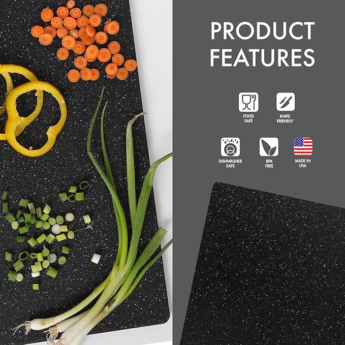 Dexas Superboard Reversible Pastry Board, 14 x 17 Inches, Midnight Granite Color - Image 4