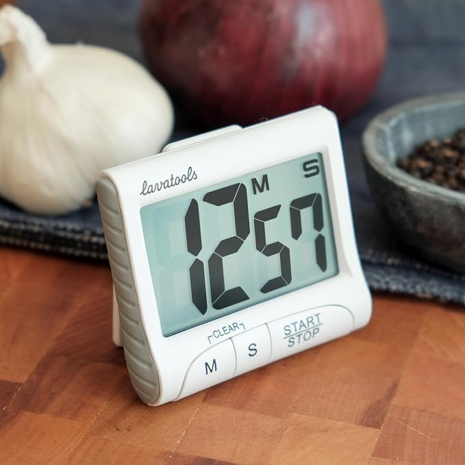Lavatools KT1 Digital Kitchen Timer & Stopwatch, Large Display, Bold Digits - Image 6