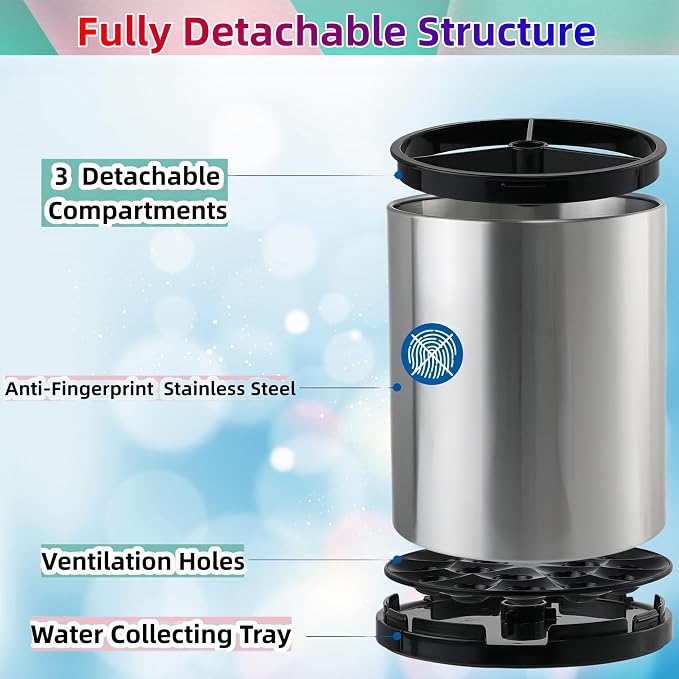 LIBODOUR Kitchen Utensil Holder Extra Large 360°Rotating - Image 6