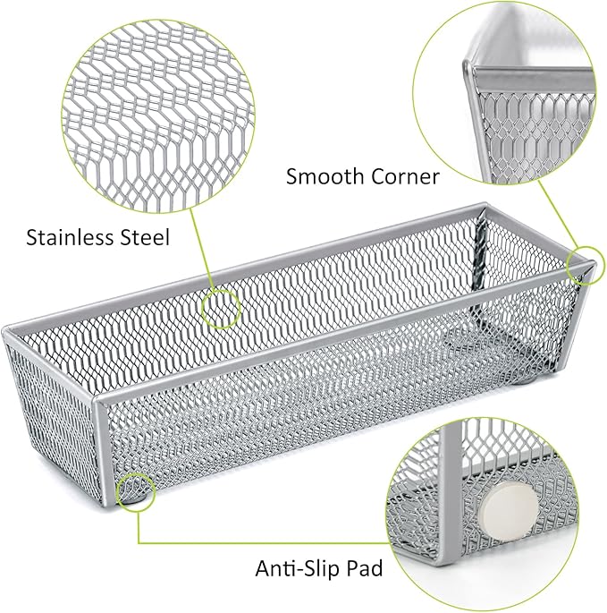 Neudeco Silverware Organizer, Mesh Drawer Organizer - Image 3