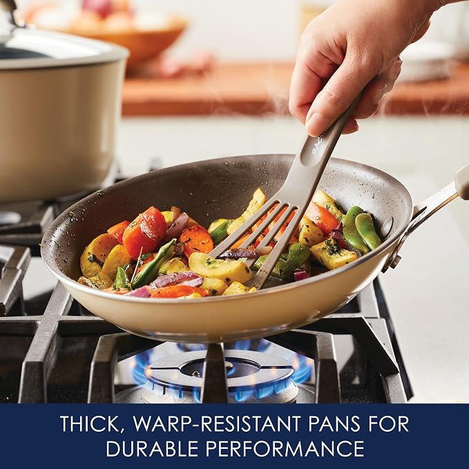 Rachael Ray Cook + Create Nonstick Cookware Pots and Pans Set, Includes Baking - Image 6