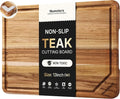 Teak Wood Cutting Board for Kitchen 13inch Charcuterie Board Serving Heavy Duty by Unknown