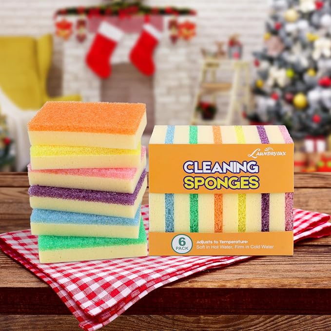 LAUNDRYLUX Scrub Sponge, Dual-Sided Temperature-Responsive Scrubber - Image 7