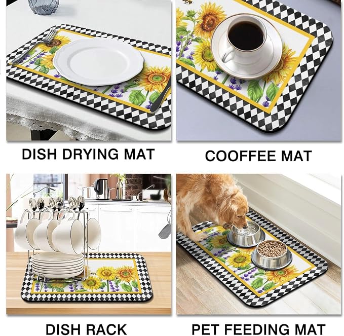 Dish Drying Mat for Kitchen Counter 2 Pack - Image 6