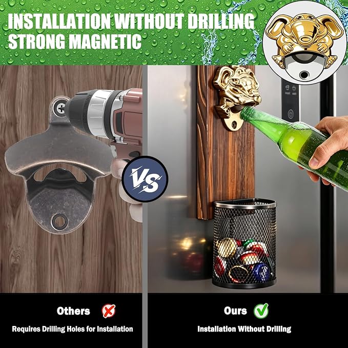 Beer Magnetic Bottle Opener Wall Mounted - Image 4