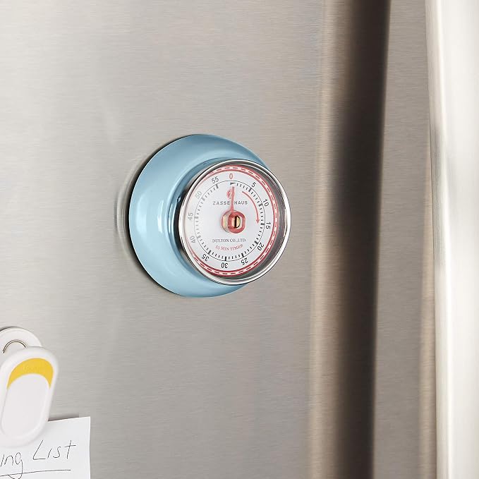 Zassenhaus Magnetic Retro Kitchen Timer, Classic Mechanical Cooking Timer - Image 5
