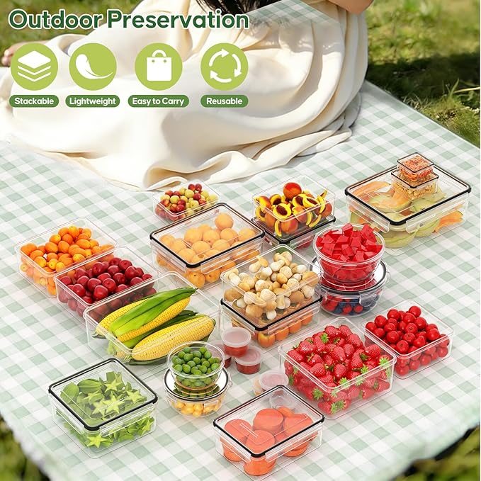 JSCARES 62 PCS Large Food Storage Containers - Image 7