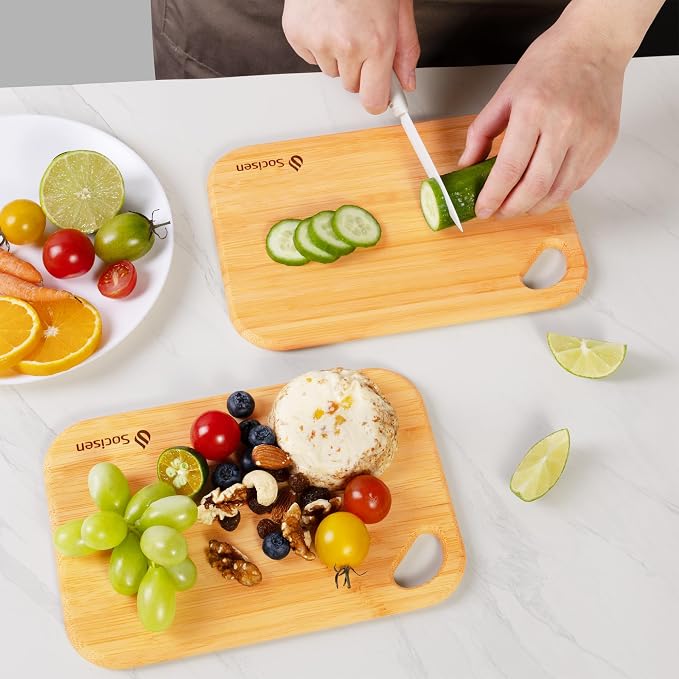 2 Pack Small Bamboo Wood Cutting Board - Image 6