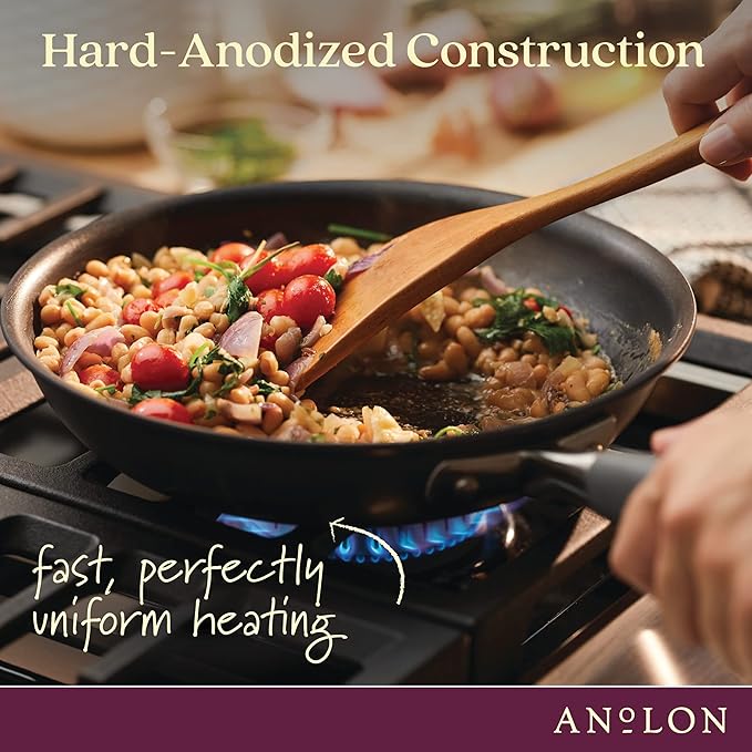 Anolon Advanced Home Hard-Anodized Nonstick Wide Stock Pot/Stockpot - Image 7
