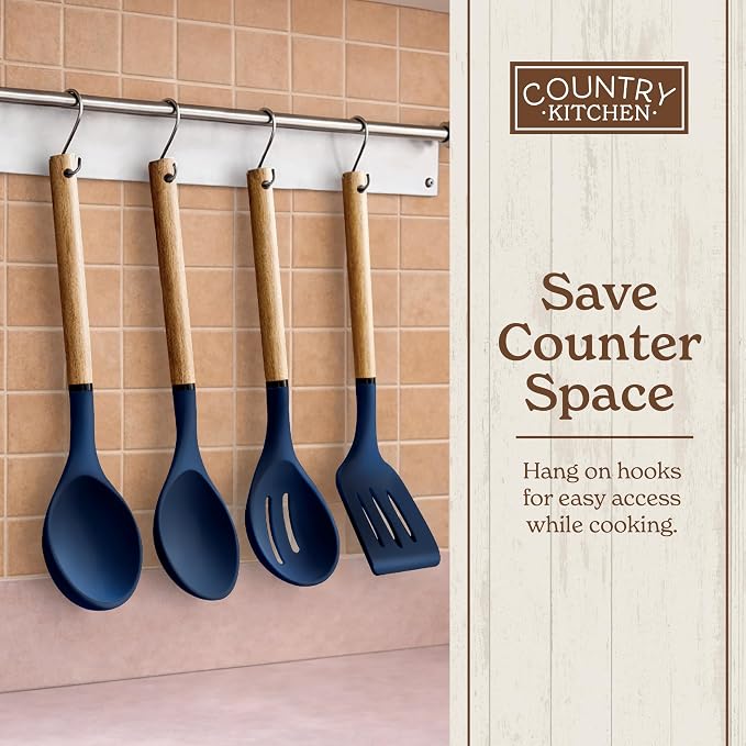 Country Kitchen Non Stick Silicone Utensil Set - Image 8