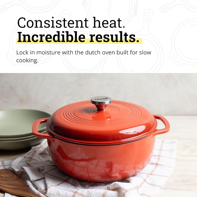 Lodge Essential Enamel Cast Iron Dutch Oven - Image 3