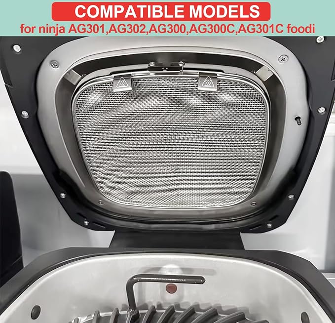 2-Pack Splatter Shield for Ninja AG300 AG301 AG301C AG300C Foodi Air Fryer - Image 4