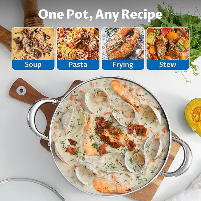 BEZIA Large 8 Quart Nonstick Stock Pot - Image 3