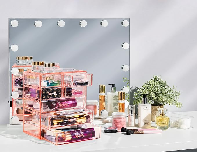 Sorbus Acrylic Makeup Organizer Set, 7-Drawer Vanity & Countertop Cosmetic - Image 2