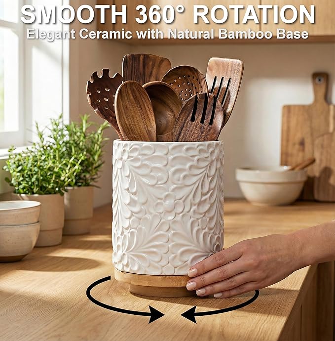Extra Large 360° Rotating Utensil Holder - Image 2