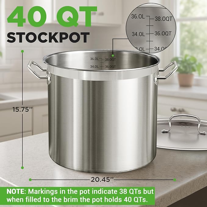 NutriChef Stainless Steel Stock Pot - Image 2