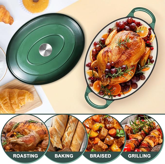 E-far 5QT Oval Dutch Oven Pot - Image 5