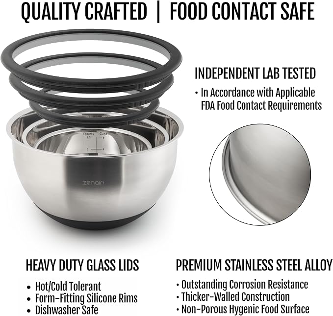 Premium Quality Stainless Steel Mixing Bowls - Image 3